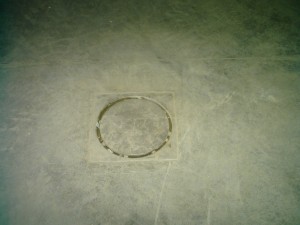 Round floor drains are becoming more common.